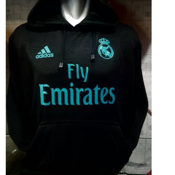 (Again 10.10) Áo Khoác HOODIE Màu Đen Đội Bóng REAL MADRID