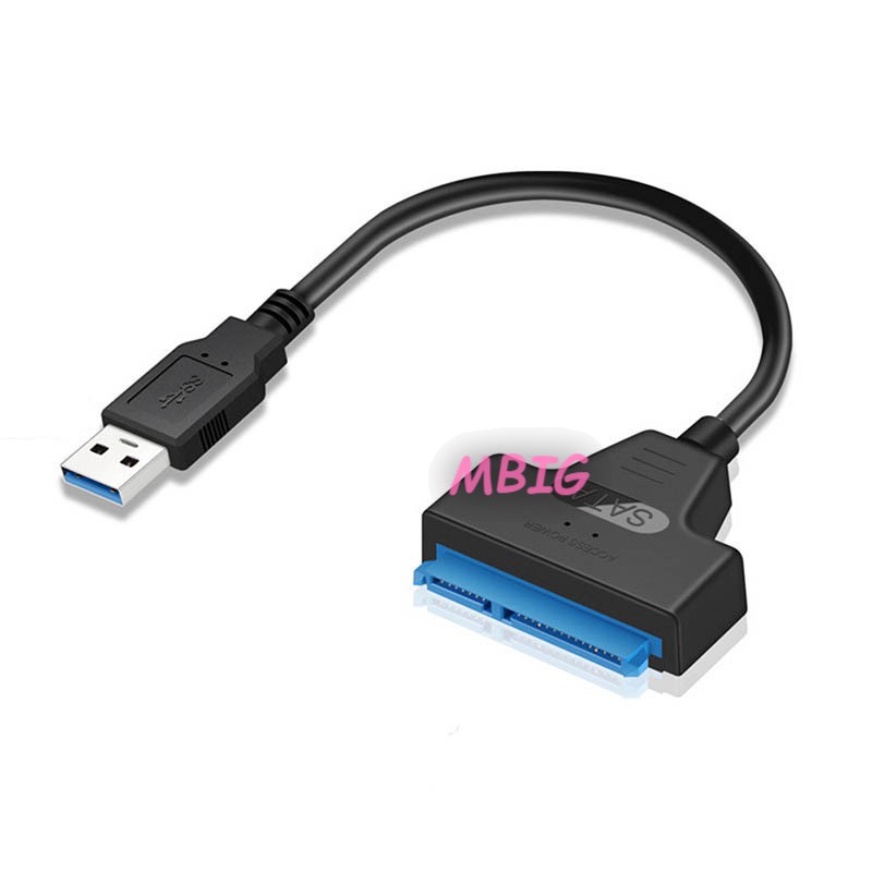 MG USB 3.0 to SATA 22 Pin 2.5 Inch Hard Disk Driver SSD Adapter Cable Super Speed Converter @vn