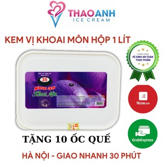 Kem Tràng Tiền 35, kem hộp vị khoai môn hộp 1lít  [Hà Nội - Giao nhanh 30 phút Nowship & Grab] - Thả