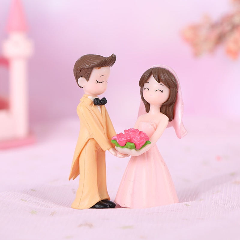 Set 2 Mô Hình Cặp Đôi Xinh Xắn Dùng Để Trang Trí Tiểu Cảnh
