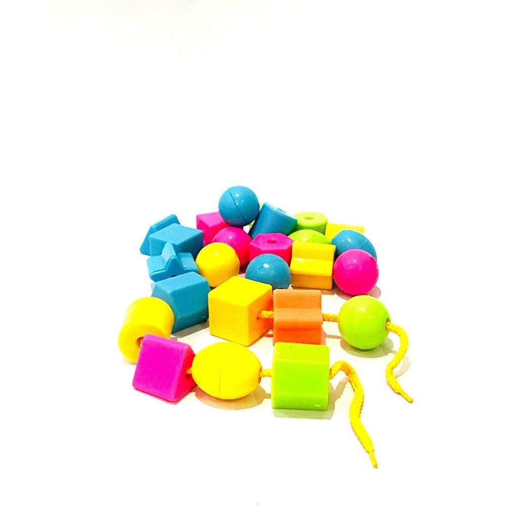 [Hàng Việt Nam] Đồ Chơi Luồn Dây Xâu Hạt Nhựa Thông Minh Rèn Luyện Vận Động Tinh Cho Bé