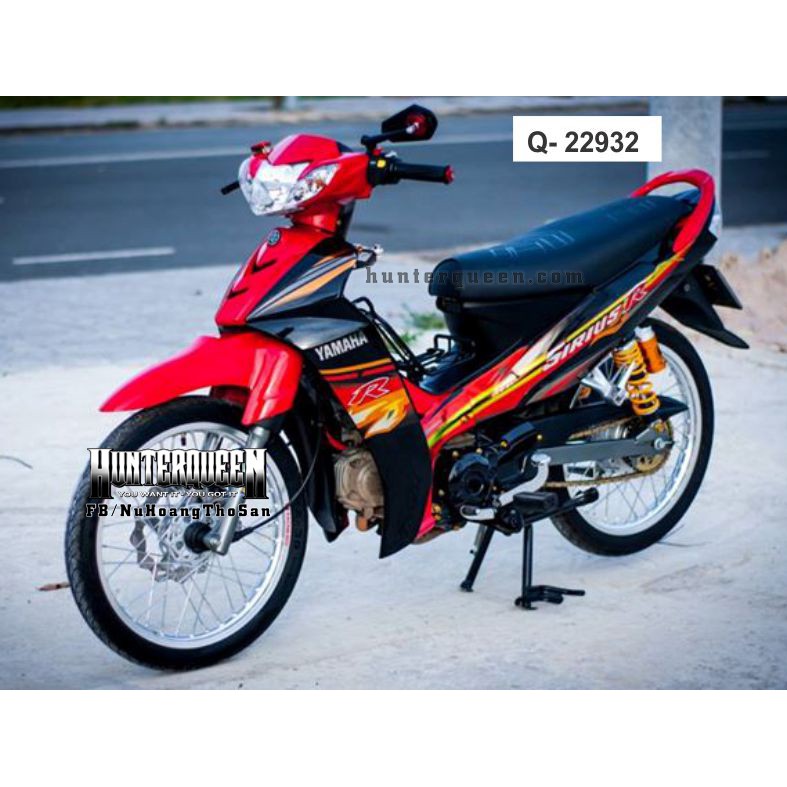 Tem rời Sirius - Tem R, đen đỏ - Thiết kế theo yêu cầu, chỉnh sửa theo ý. Sắc nét, bền màu