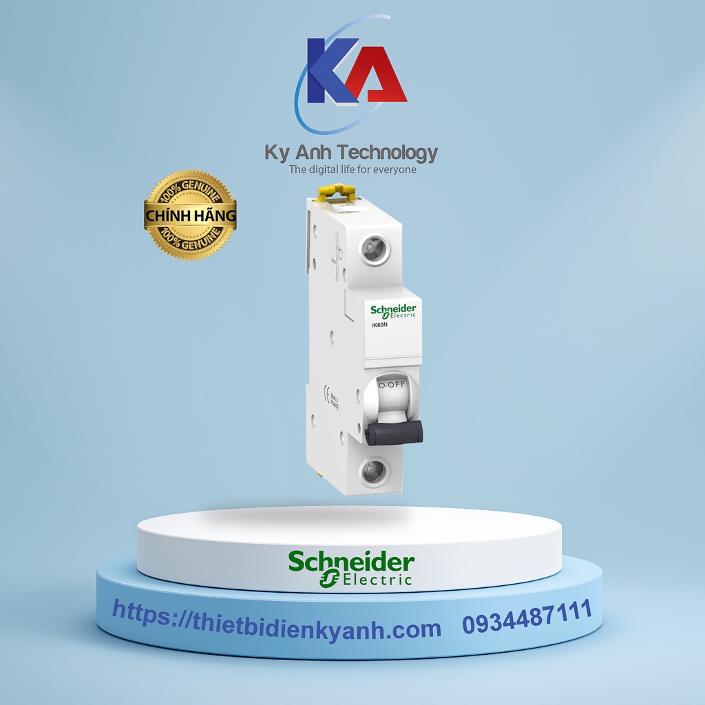 Cầu dao tự động (MCB) Acti 9 IK60N loại 1P - Schneider cao cấp