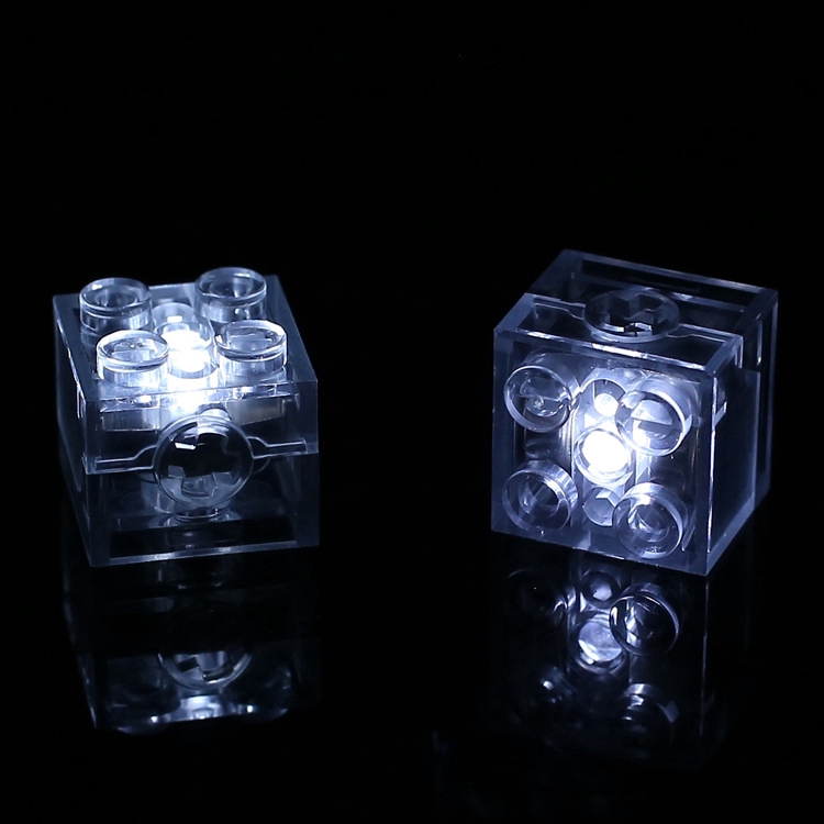 Bộ Đồ Chơi  Xếp Hình Trong Suốt Có Đèn Led Thú Vị Cho Bé