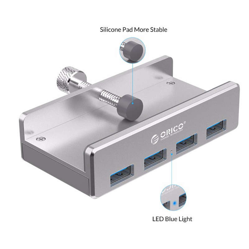 Bộ Hub chuyển đổi USB ORICO có 4 cổng USB 3.0 tốc độ cao thiết kế dạng kẹp -dc3451