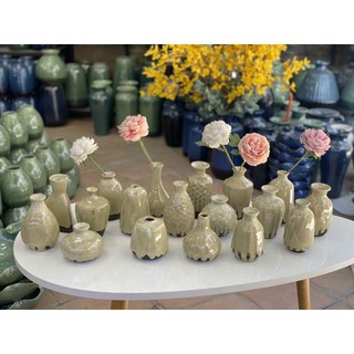 Combo 3 lọ hoa hoả biến Đá -Sứ Bát Tràng siêu xinh,Decor trang trí