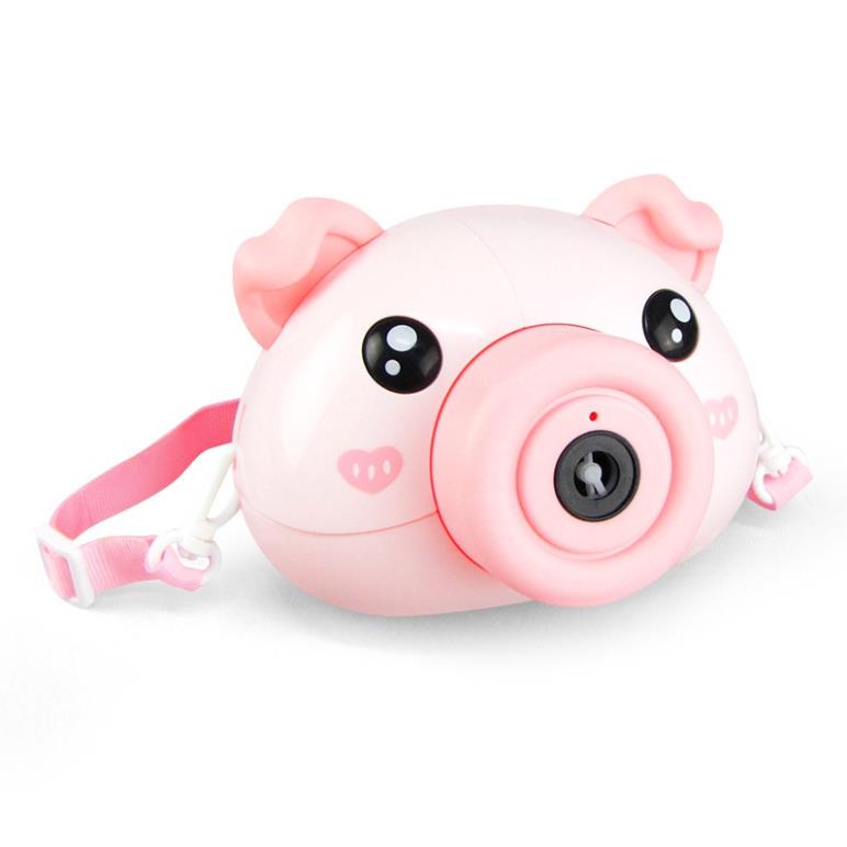 Máy chụp ảnh bắn bong bóng - Máy chụp hình chú heo dễ thương bắng bong bóng xà phòng dành cho các bé, hàng loại 1