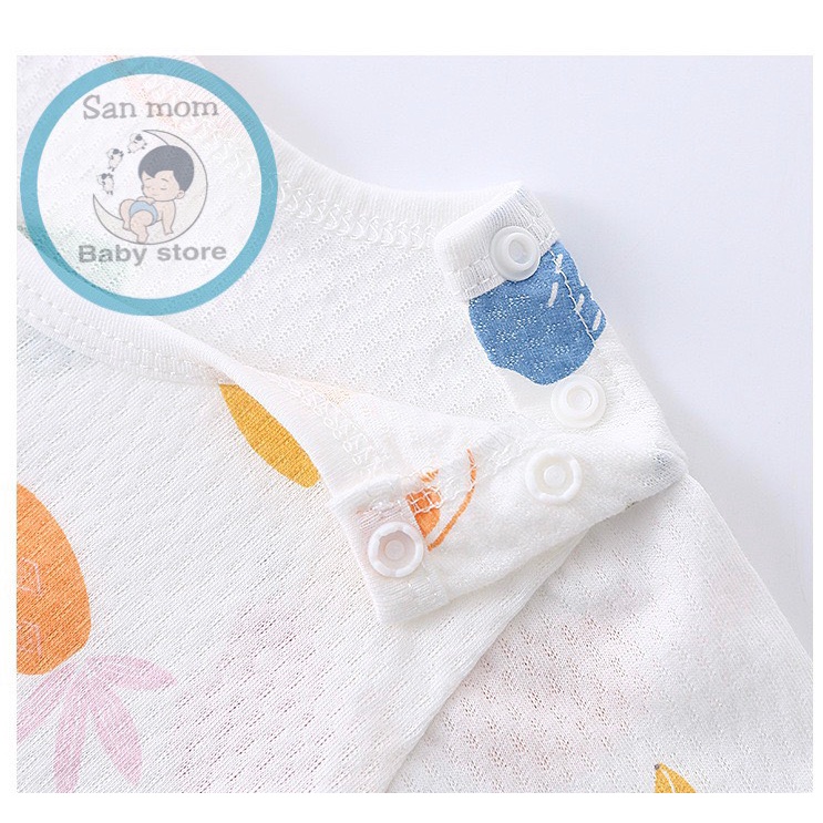 Bodysuit Trẻ Sơ Sinh, Áo Liền Quần Sơ Sinh, Ngắn Tay Thoáng Mát Cho Mùa Hè, Chất Liệu Cotton 100%