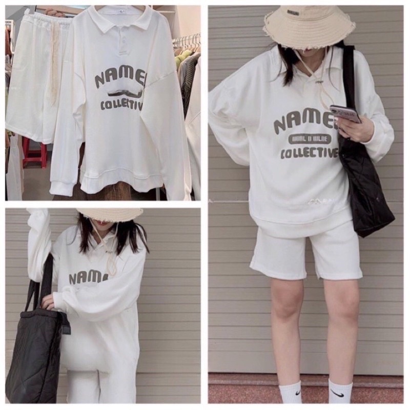 [SẴN-ẢNH THẬT] Sét Bộ Thể Thao Áo Polo NAMED Dáng Rộng Kèm Quần Unisex Chất Bo Tăm Dầy Dặn