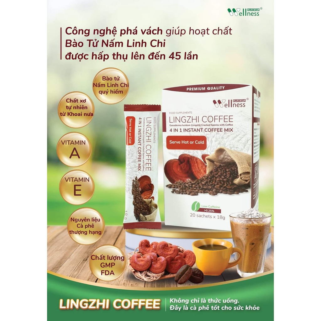 [HCM Giao Hỏa Tốc] Cà phê sức khỏe Lingzhi Coffee