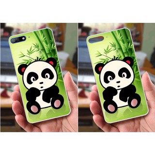 Ốp lưng Huawei Y7 Pro (2018) (dẻo viền trắng trong) - Hình Gấu Thỏ