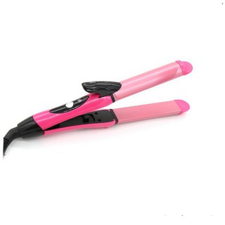 Máy duỗi uốn tóc 2 in 1 kemei km-1055 - hàng nhập khẩu