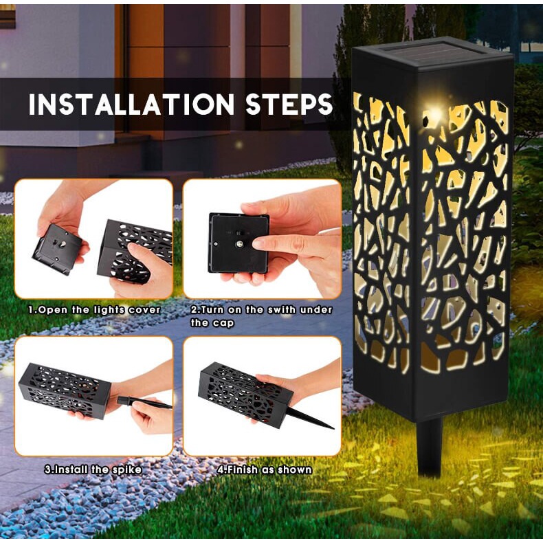 Đèn Led Năng Lượng Mặt Trời Chống Thấm Nước Trang Trí Lối Đi Sân Vườn/Giáng Sinh