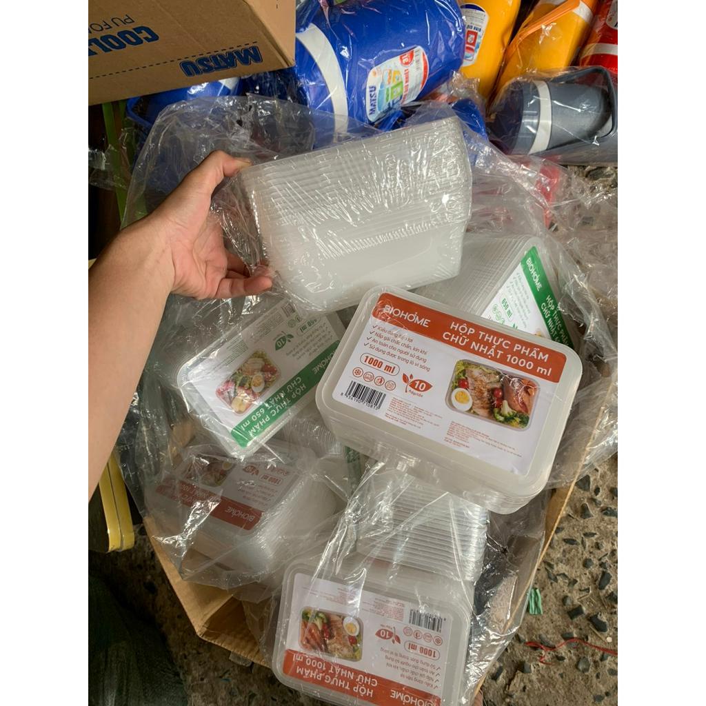 Combo 10 hộp nhựa chữ nhật ,tròn cao cấp kèm nắp