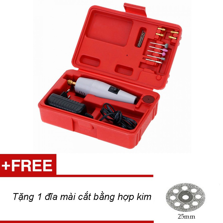 Máy khoan mài cắt mini + Kèm 1 đĩa mài cắt bằng hợp kim