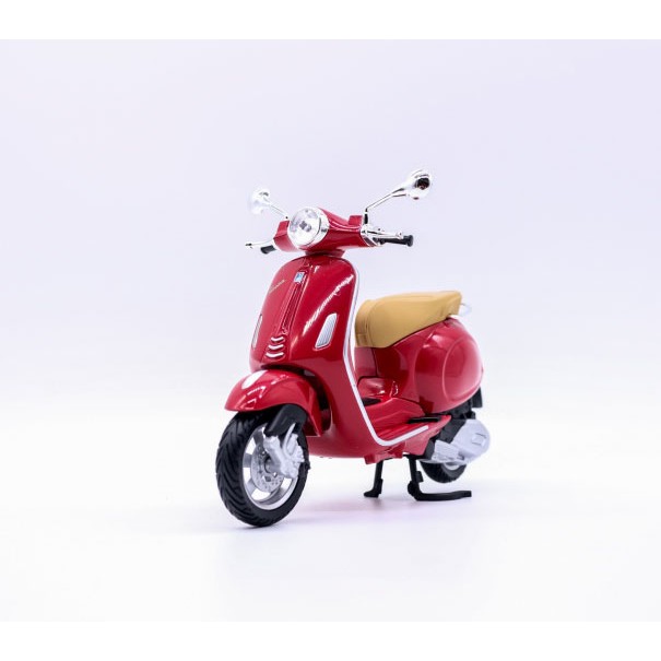 XE MÔ HÌNH VESPA PRIMAVERA 150 Màu Đỏ | MAISTO tỷ lệ 1:12