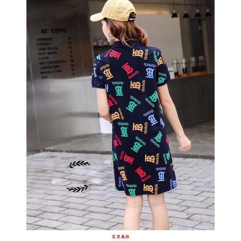 ĐẦM THUN POLO NỮ BIGSIZE QUẢNG CHÂU CAO CẤP,DÁNG SUÔNG,CỔ POLO,NGẮN TAY,CHẤT THUN.