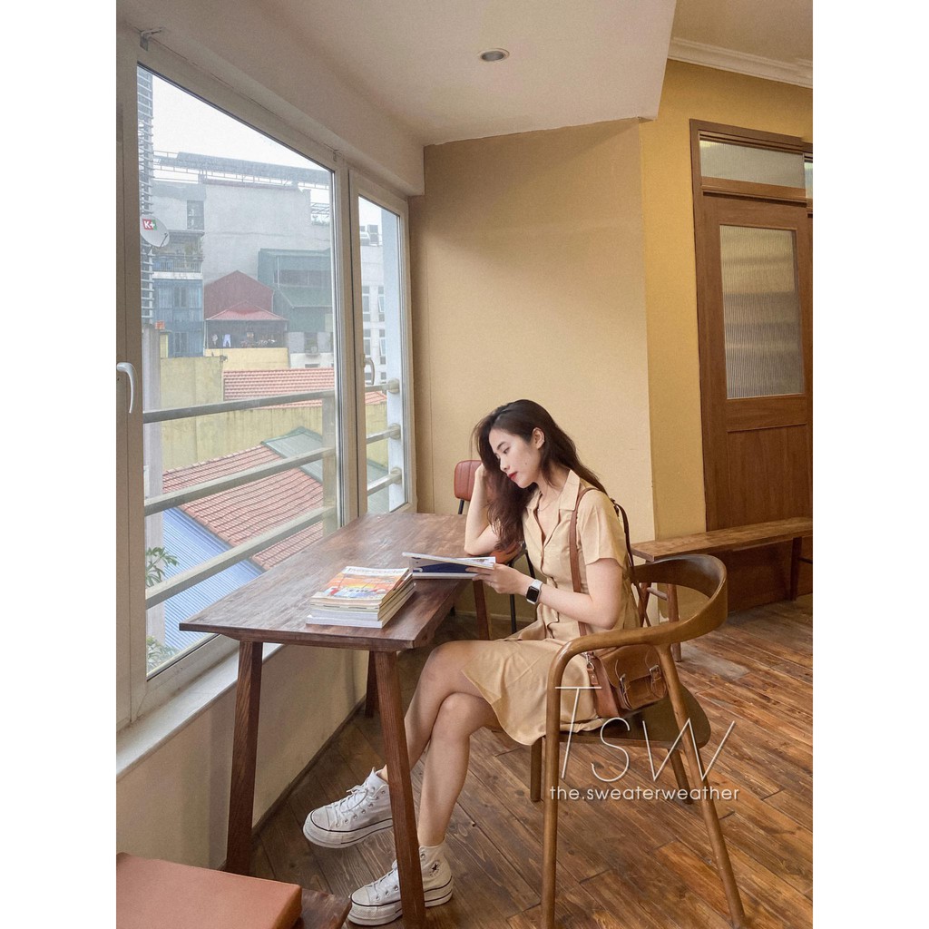 Váy cổ vest voan lưng chun (Ảnh thật) | BigBuy360 - bigbuy360.vn