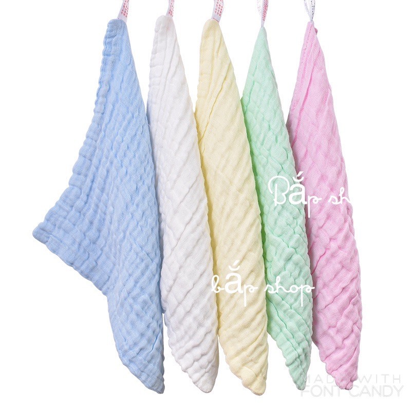 [HOT] Khăn sữa / khăn xô rửa mặt 6 lớp màu trơn cho bé, Khăn sợi tre dày dặn, siêu mềm mịn cho trẻ