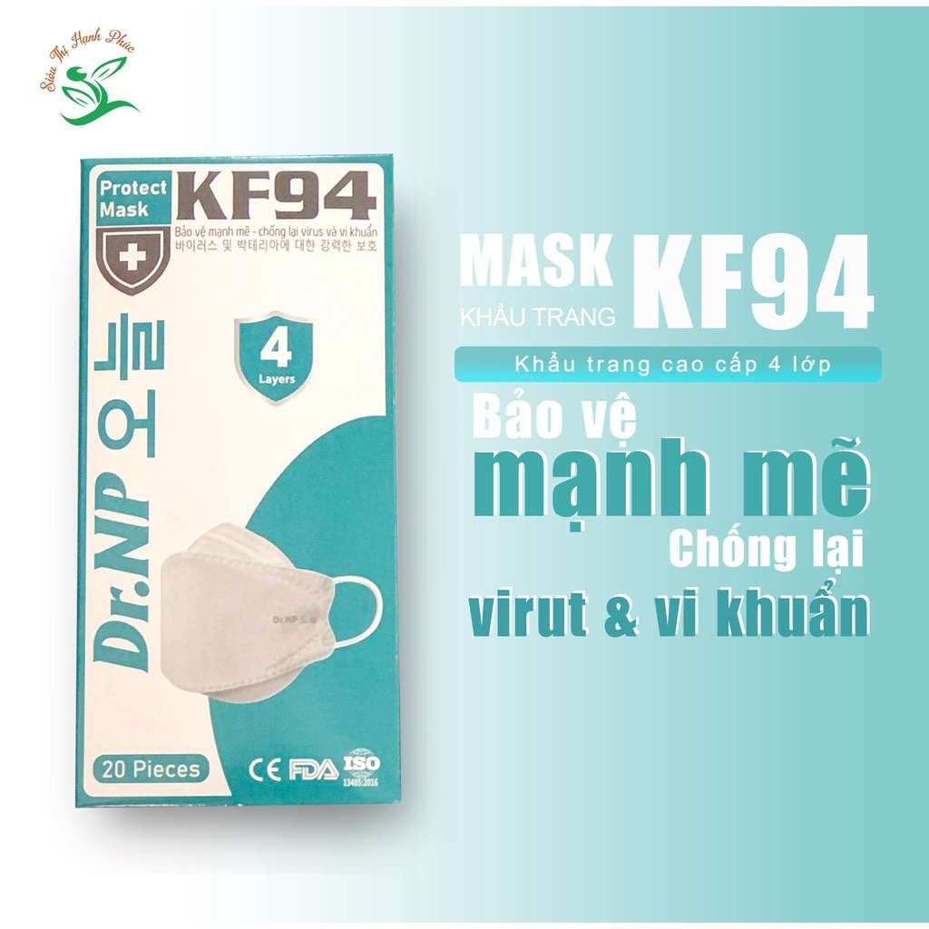 Khẩu trang 4 Lớp KF94 Chống Bụi Mịn Và Kháng Khuẩn Hàng Cao Cấp Hàn Quốc Dr.NP - Siêu Thị Hạnh Phúc