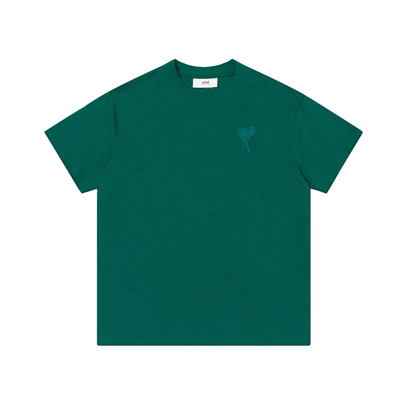 ❤❀  ❤ Áo Thun Cotton Tay Ngắn Dáng Rộng Thêu Hình Trái Tim Thời Trang Cho Cặp Đôi