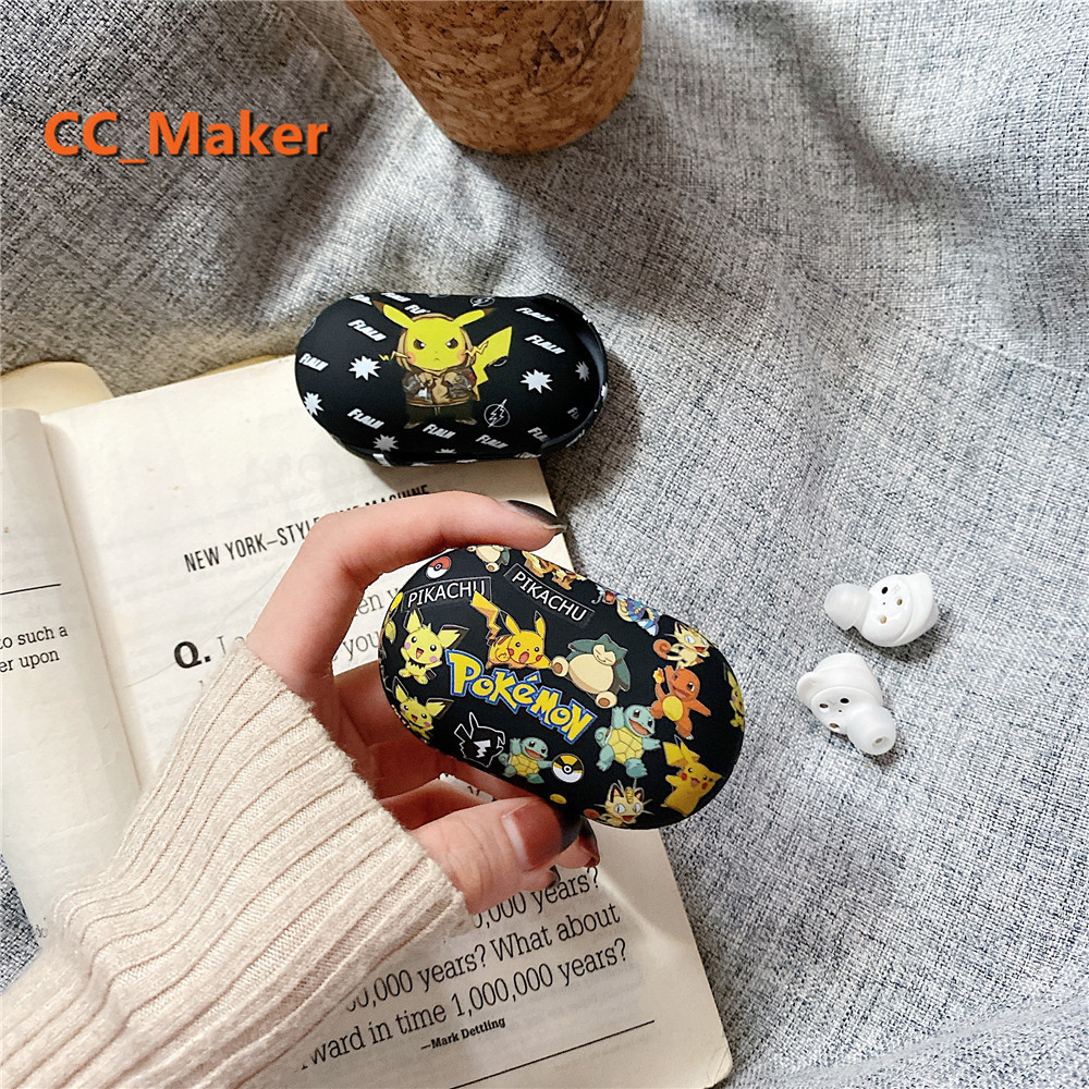 Vỏ bảo vệ hộp sạc tai nghe không dây cứng mặt nhám họa tiết Pokemon cho Samsung Galaxy Buds Plus | BigBuy360 - bigbuy360.vn