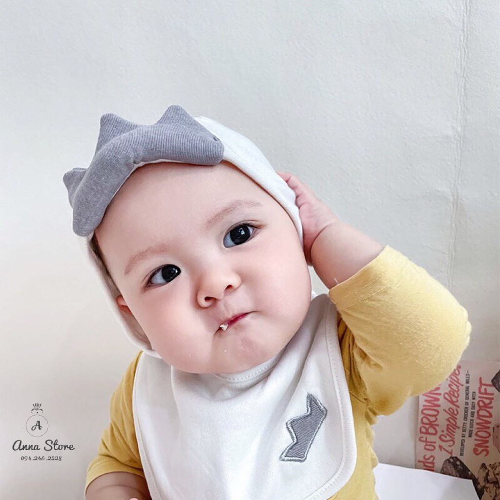 MUP 24 : Set mũ kèm yếm cho bé 4m-12m