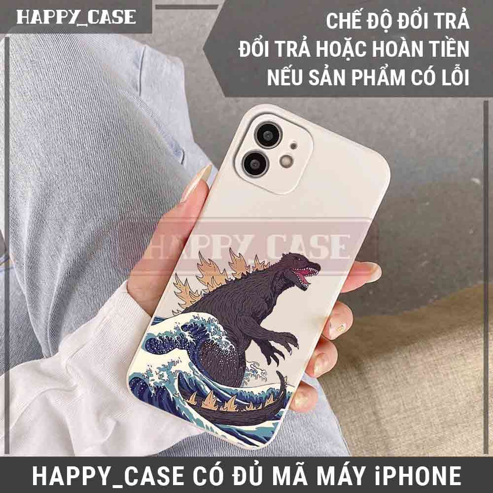 Ốp iPhone SN2202 Hình Godzilla Sóng Nhật Chống Sốc iPhone Happy Case
