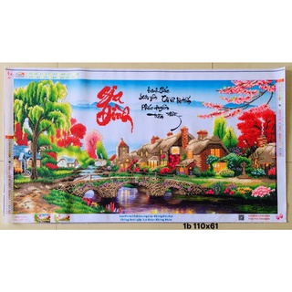(ĐÃ ĐÍNH)Tranh đá thành phẩm GIA ĐÌNH DF290