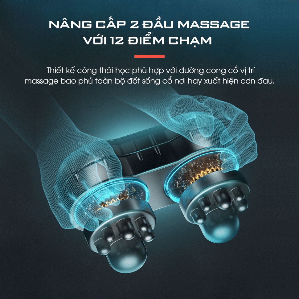 Gối Massage Chữ U AjiDO AJ - G69 Đa Năng Tích Hợp Nhiệt Hồng Ngoại Giảm Đau Cổ Vai Gáy Cho Dân Văn Phòng, Du Lịch