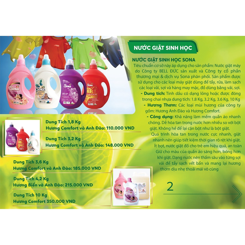 Nước giặt sinh học SONA 4.2kg