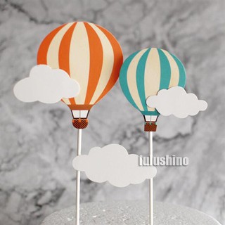 Que cắm 2 Khinh khí cầu + 3 đám mây