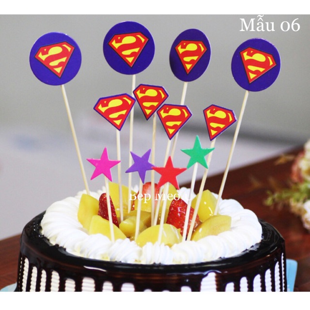 Que cắm trang trí bánh kem nhiều mẫu