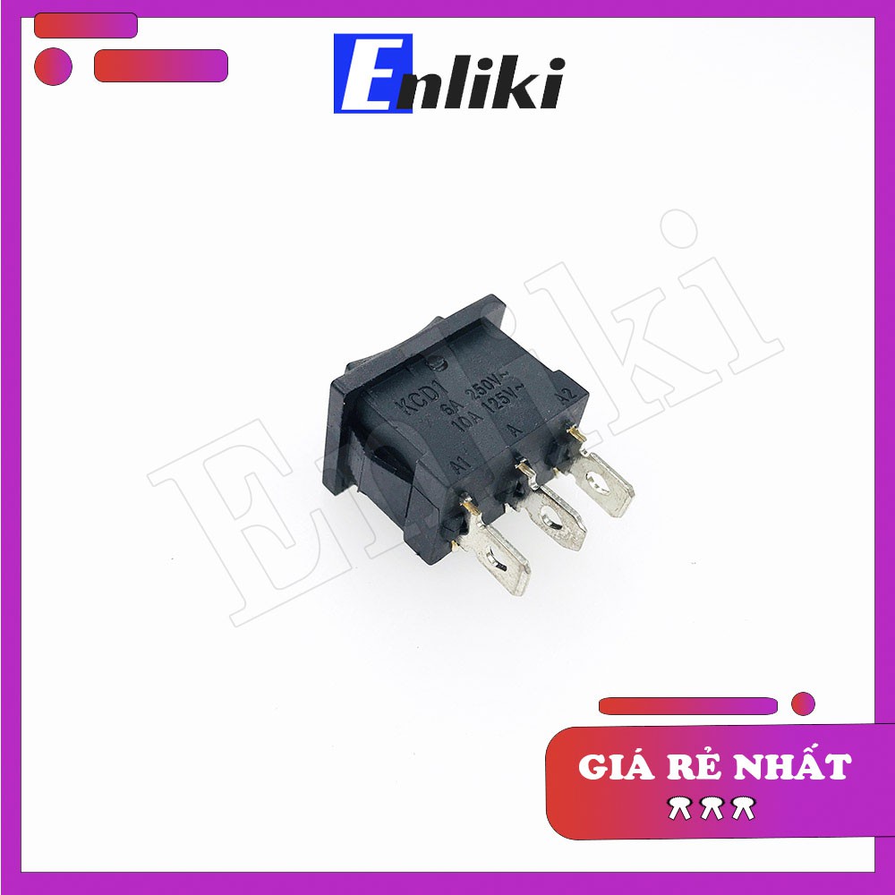 Công Tắc 6A 250V - Bập Bênh 3 Chế Độ KCD1-103 21X15mm