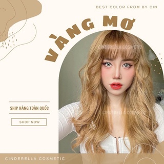 Thuốc nhuộm tóc không tẩy độc quyền màu vàng mơ (kèm trợ nhuộm, găng tay)