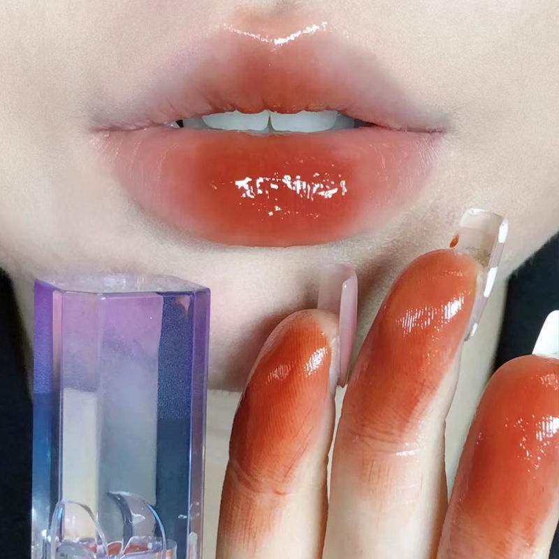 HELLOSTYLE Son Bóng Dạng Lỏng Lâu Trôi Chống Thấm Nước Hiệu Ứng Gương Dưỡng Ẩm Lâu Trôi Feipink