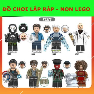 Đồ Chơi  Minifigures Các Mẫu Nhât Vật Peter Parker Quick Silver Crossbone Red Skull X0270