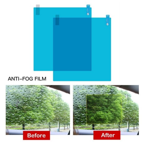 Set 4 miếng dán bảo vệ chống đọng sương mù chói thấm nước mưa cửa kiếng kính xe hơi ô tô cho Toyota Vios Innova Hyundai