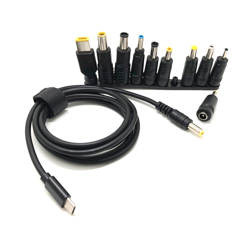 Dây Cáp Sạc Chuyển Đổi USB-C Sang DC5 5x2 5mm Với 8 Đầu Phát 45W 65w 90W 100W