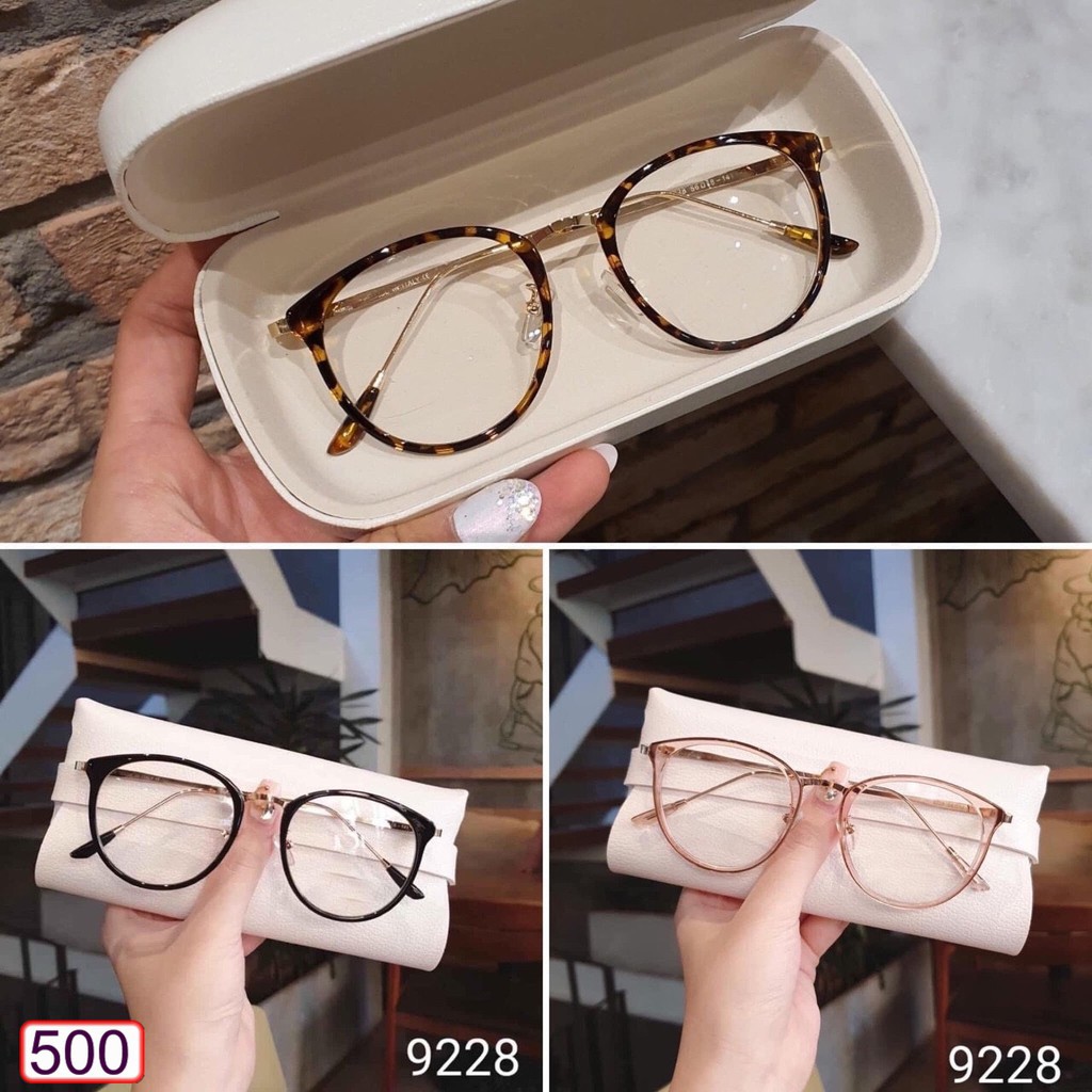 Gọng kính cận nam nữ dáng tròn nhiều màu Liupeyewear 9228