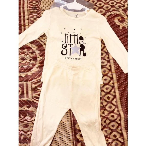 Bộ dài tay cài vai Little Star La Pomme