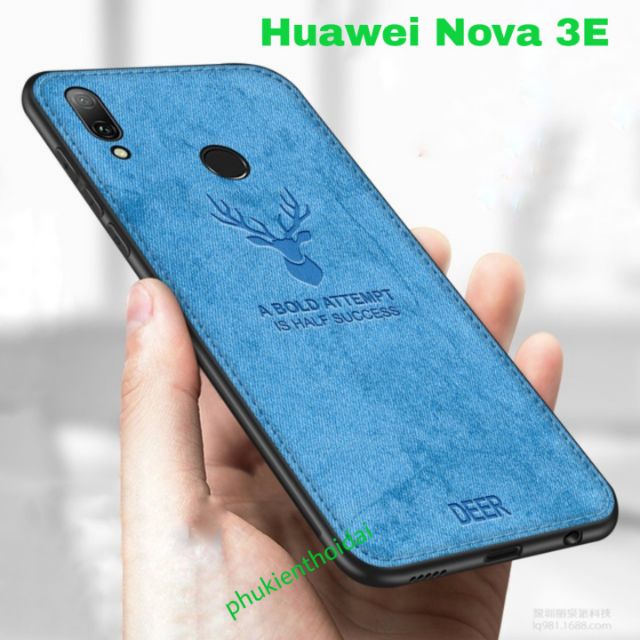Ốp lưng vải đầu hươu Huawei Nova 3E FREESHIP Từ 50k cao cấp