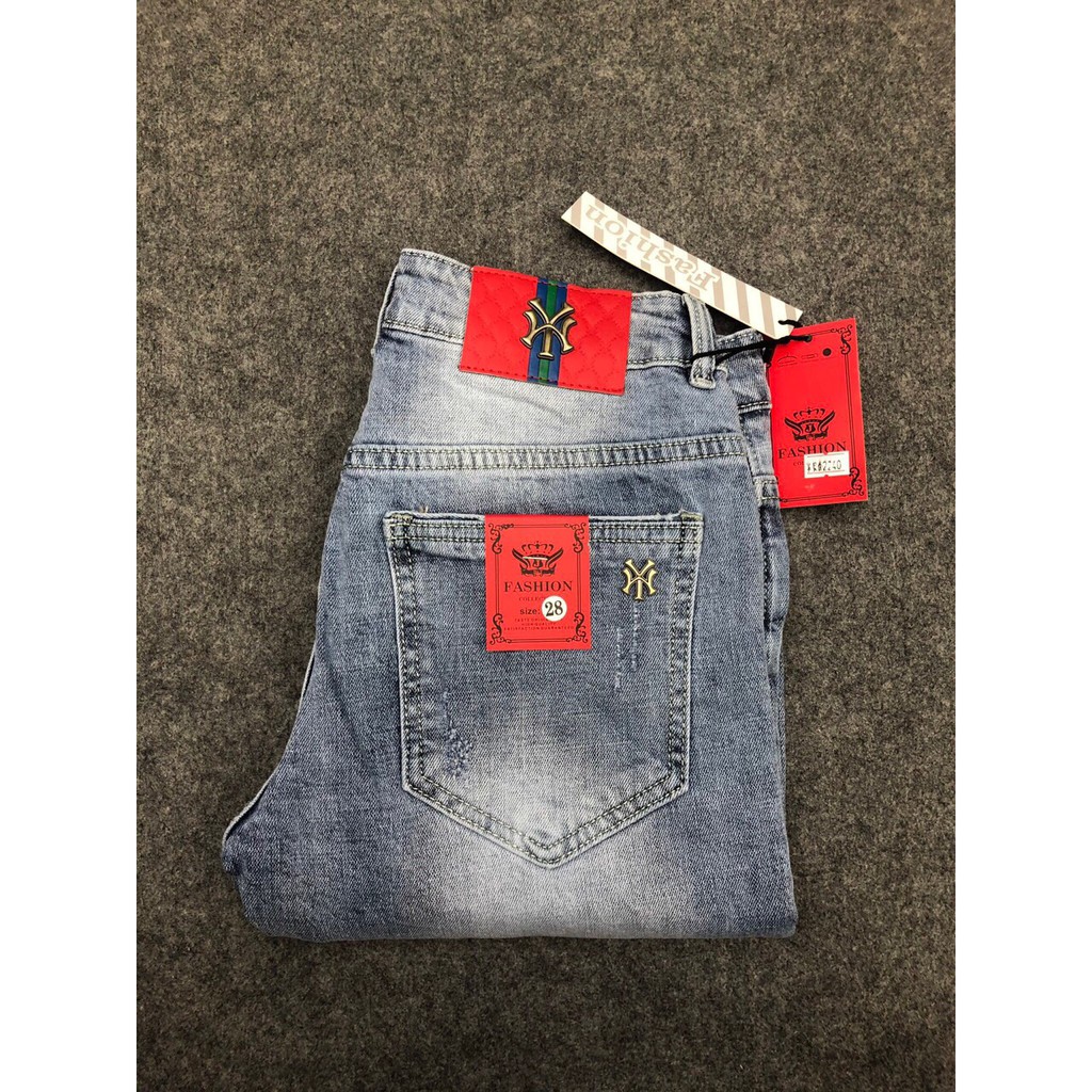 Quần jean nam Gấu 194 wass rách kiểu vải jeans co dãn, dày dặn form slimfit - 303 - 11 | BigBuy360 - bigbuy360.vn