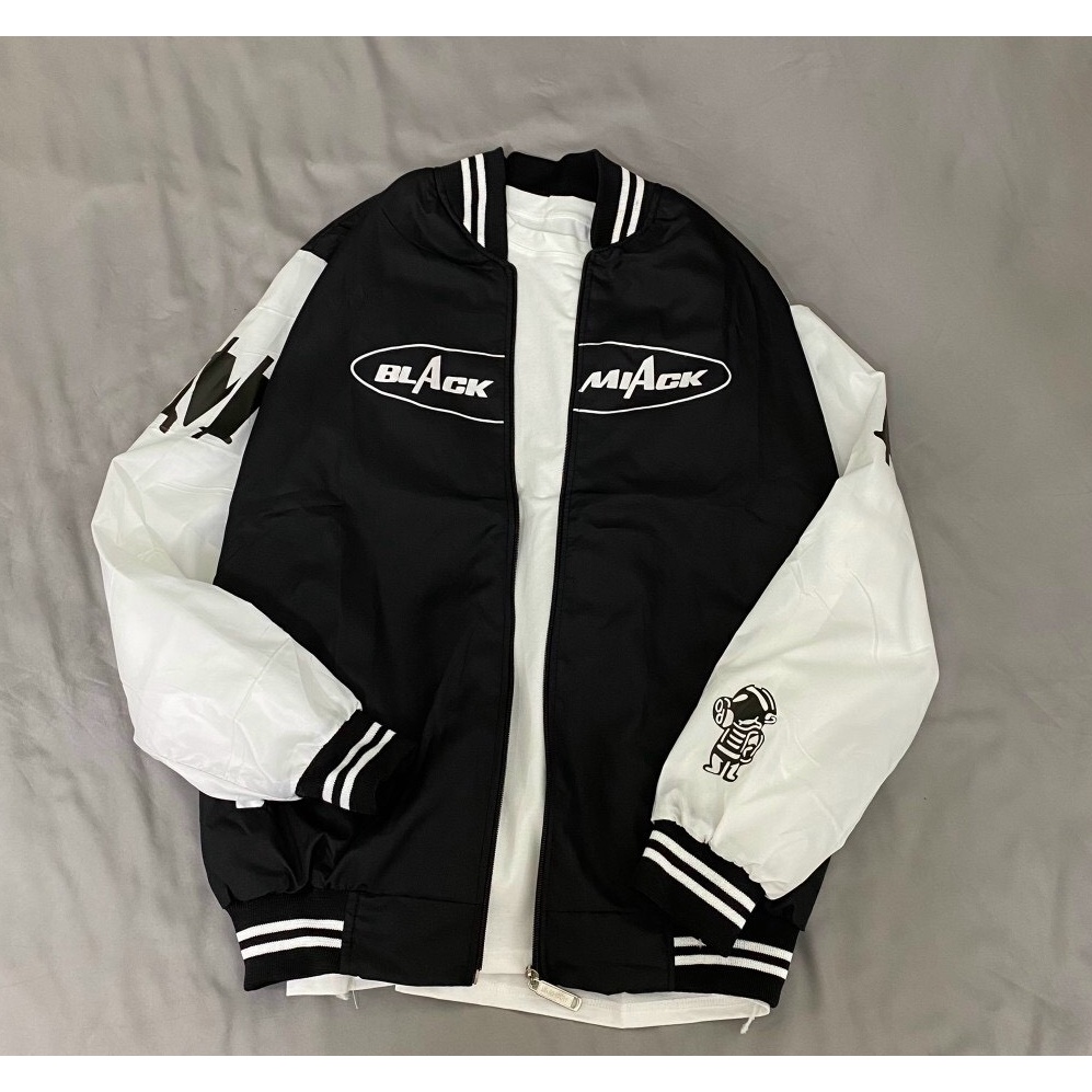 Áo Khoác Bomber Jackets Dù 2 Lớp BLACK MIACK Form Rộng Nam Nữ Unisex Ulzzang KUN