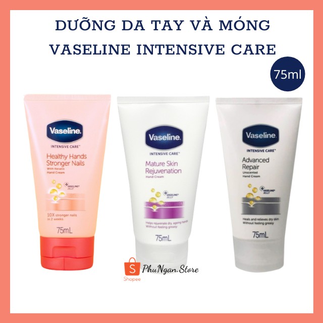 Kem dưỡng da tay và móng Vaseline Intensive Care Hà Lan 75ml