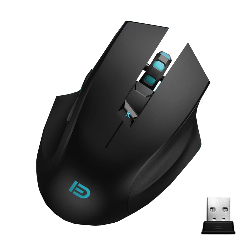 Chuột Mouse không dây FD-i720 Black Gaming Chính hãng (Có pin, 2xAAA, Công tắc, 6 nút)