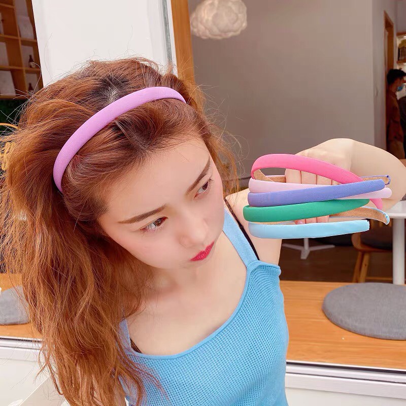 Băng đô vải bản nhỏ nhiều màu phong cách Hàn Quốc trẻ trung nữ tính dễ phối đồ