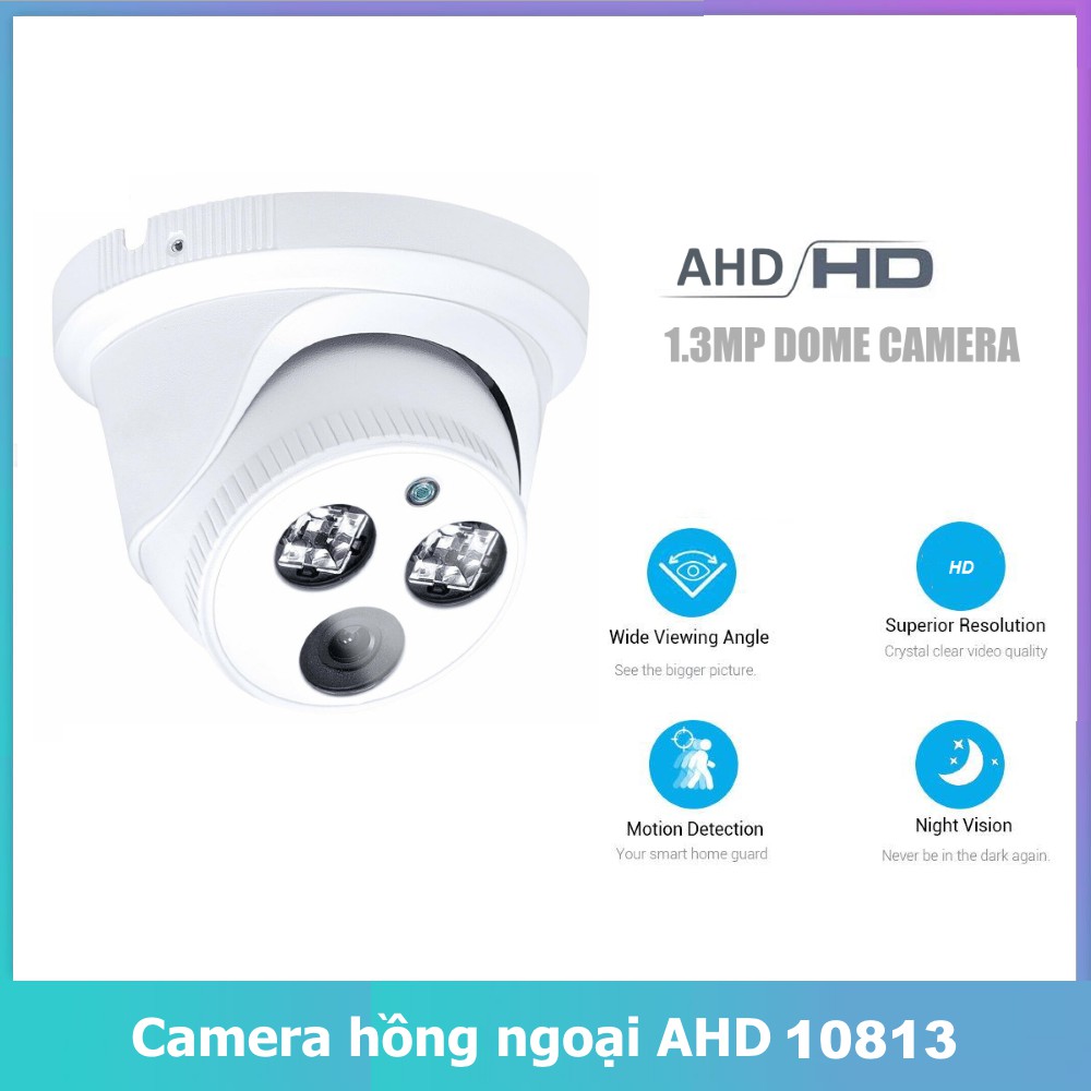 Camera Dome TVI 2 led Đi theo hệ thống đầu ghi (Chưa bao gồm nguồn 12V2A)