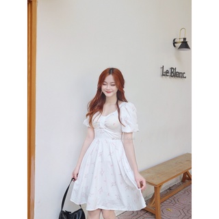 Đầm thiết kế WONDERHOUSE cúp ngực xòe phối bèo dáng suông công sở, dạo phố chất linen - Ther Dress