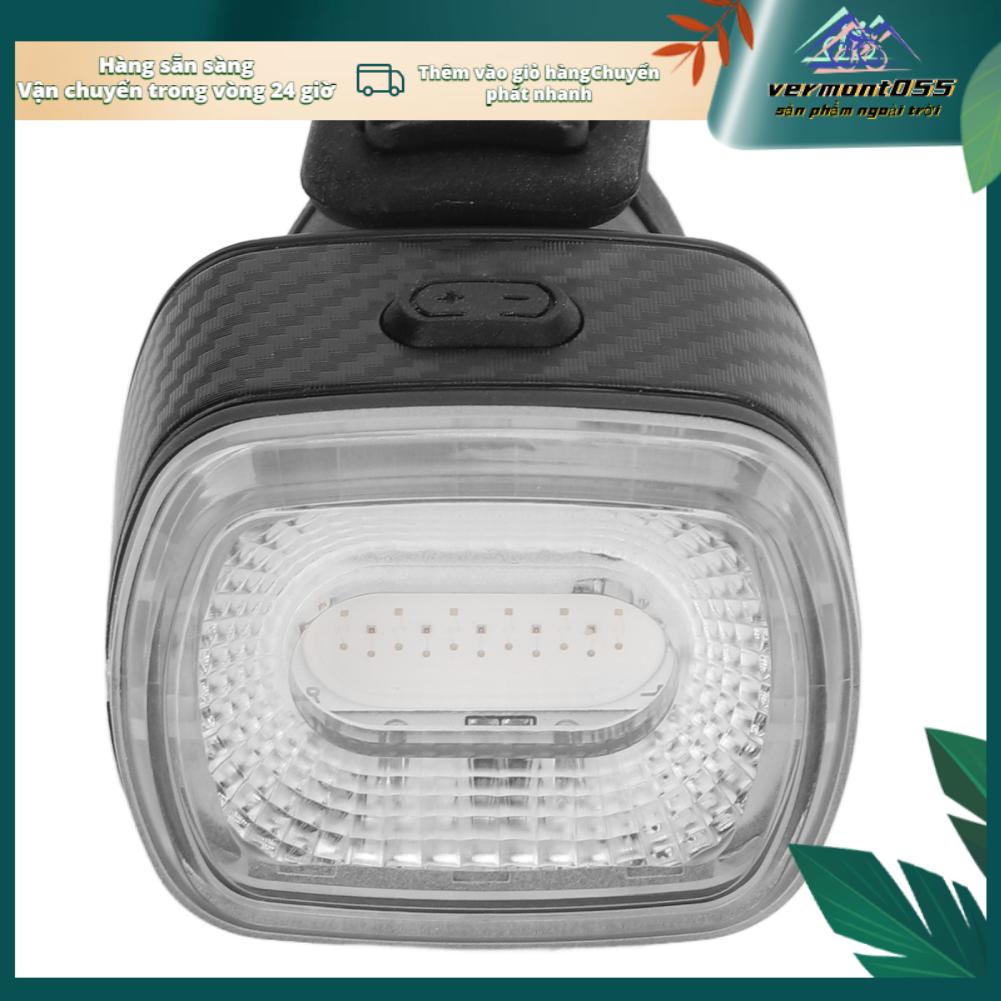 Vermont055 Đèn hậu xe đạp thông minh phanh tự động màu đen Cảm biến 5 chế độ USB Sạc IPX6 ABS chống nước PC 260mAh phía sau